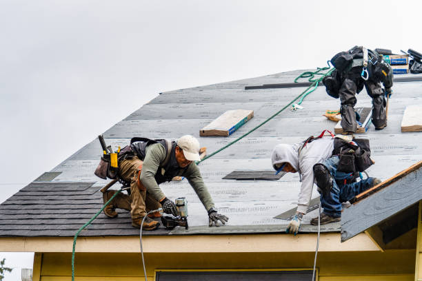 Professional Roofing technician working in Hungerford, TX